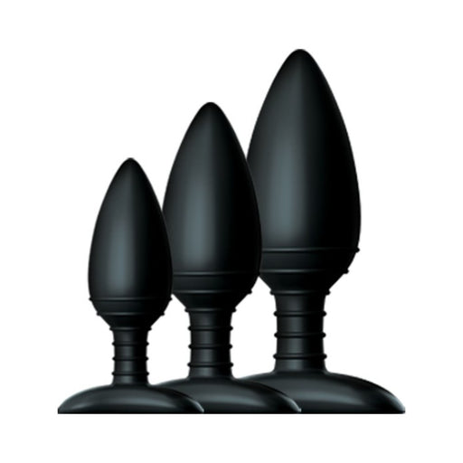 Nexus Butt Plug Trio 3 Butt Plugs Black | cutebutkinky.com