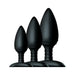Nexus Butt Plug Trio 3 Butt Plugs Black | cutebutkinky.com