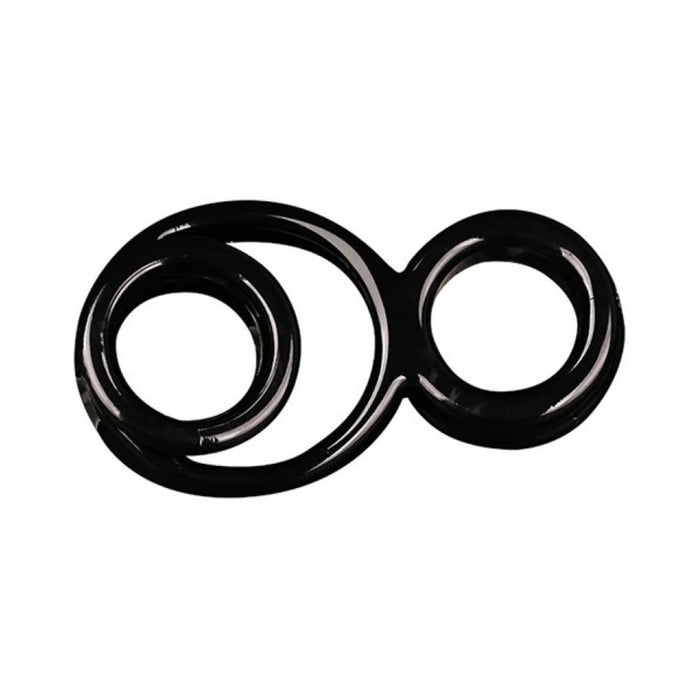 Triple Play Cock Ring, Base Boost, Ball Stretcher Black