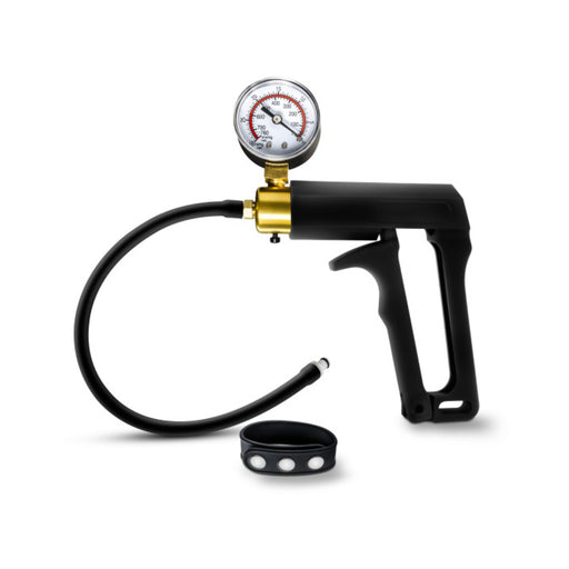Performance - Gauge Pump Trigger With Silicone Tubing And Silicone Cock Strap - Black | cutebutkinky.com