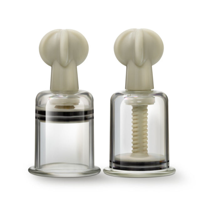 Temptasia - Clit And Nipple Large Twist Suckers - Set Of 2 - Clear | cutebutkinky.com