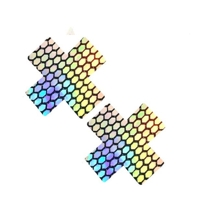 Neva Nude Pasty X Factor Mirrored Holographic | cutebutkinky.com