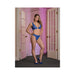 Magic Silk Geo Lace Bralette & Thong Set Blue Queen Size | cutebutkinky.com