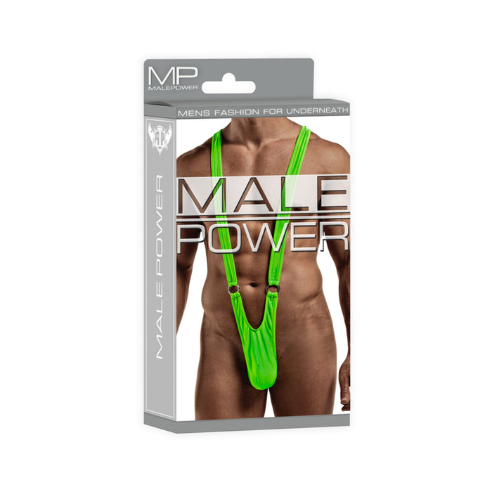 Male Power Euro Male Spandex Sling Rings Lime Lx | cutebutkinky.com