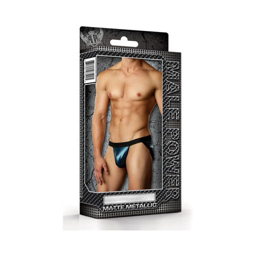 Male Power Matte Metallic Panel Jock Blue Sm | cutebutkinky.com