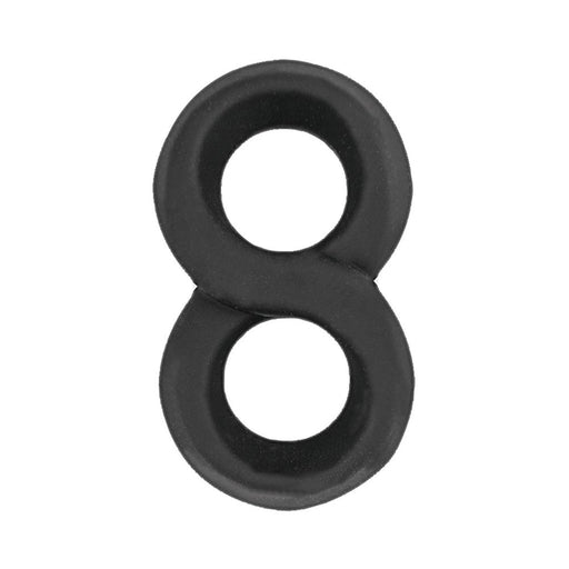 My Cockring Figure Eight Cock & Scrotum Ring Black | cutebutkinky.com