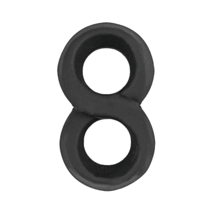 My Cockring Figure Eight Cock & Scrotum Ring Black | cutebutkinky.com