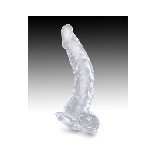 King Cock Clear 7.5in Cock With Balls | cutebutkinky.com