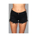 Denim Shorts Lace Up Side Detalil Black Large | cutebutkinky.com