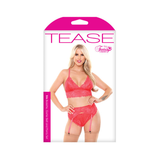 Erin Bralette,garterbelt/panty Pink L/xl | cutebutkinky.com