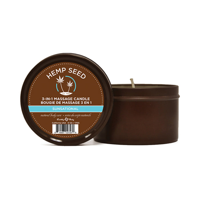 Eb Hemp Seed Sunsational 3 N1 Candle | cutebutkinky.com