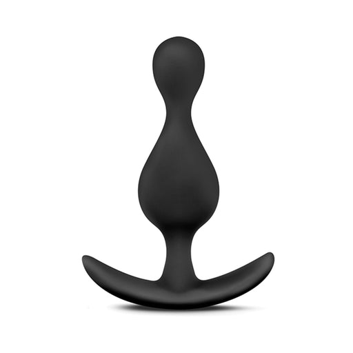 Anal Adventures Platinum Wave Plug Black | cutebutkinky.com