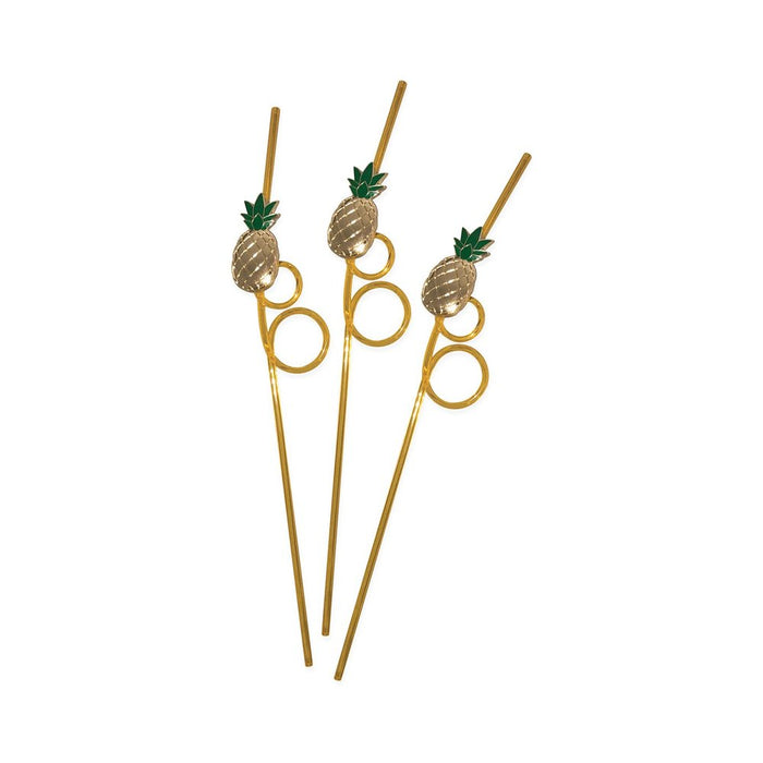 Tropical Drinking Straws Pineapple