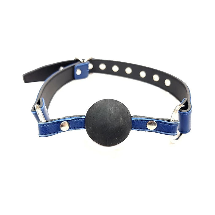 Ball Gag - Blue With Black Rubber Ball | cutebutkinky.com