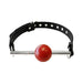 Ball Gag - Black With Removable Red Ball And Stainless Steel Rod | cutebutkinky.com