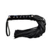 Short Leather Flogger With Studded Handle - Black | cutebutkinky.com