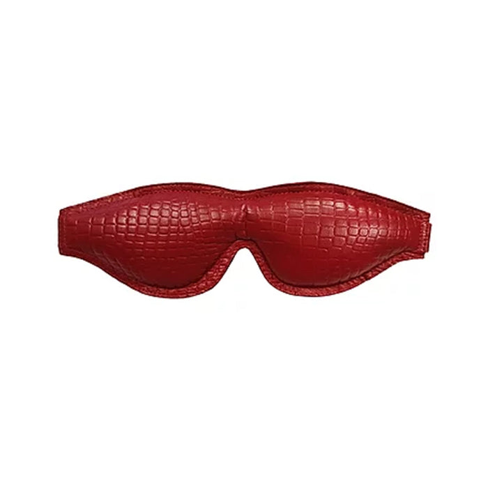 Leather Padded Blindfold Burgunday & Black Accessories | cutebutkinky.com