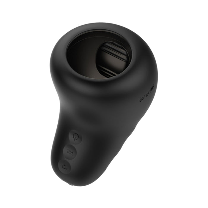 Nexus Eclipse Vibrating & Stroking Male Masturbator Black | cutebutkinky.com