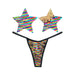 Neva Nude Pastie Funfetti Mulicolor Pastie And Panty Set | cutebutkinky.com