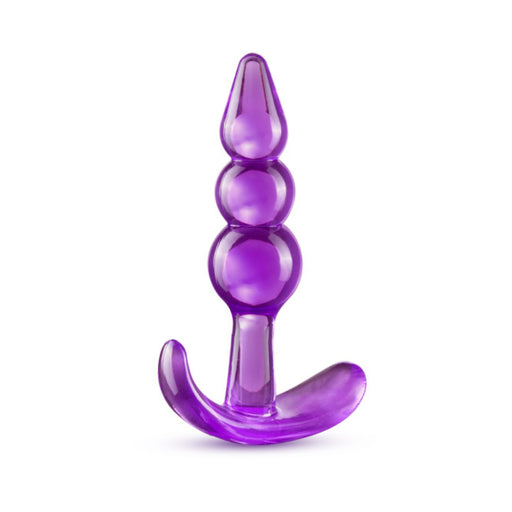 B Yours  Triple Bead Anal Plug Purple | cutebutkinky.com