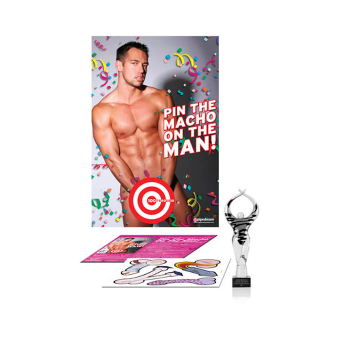 Bachelorette Party Favors Pin The Macho On The Man | cutebutkinky.com