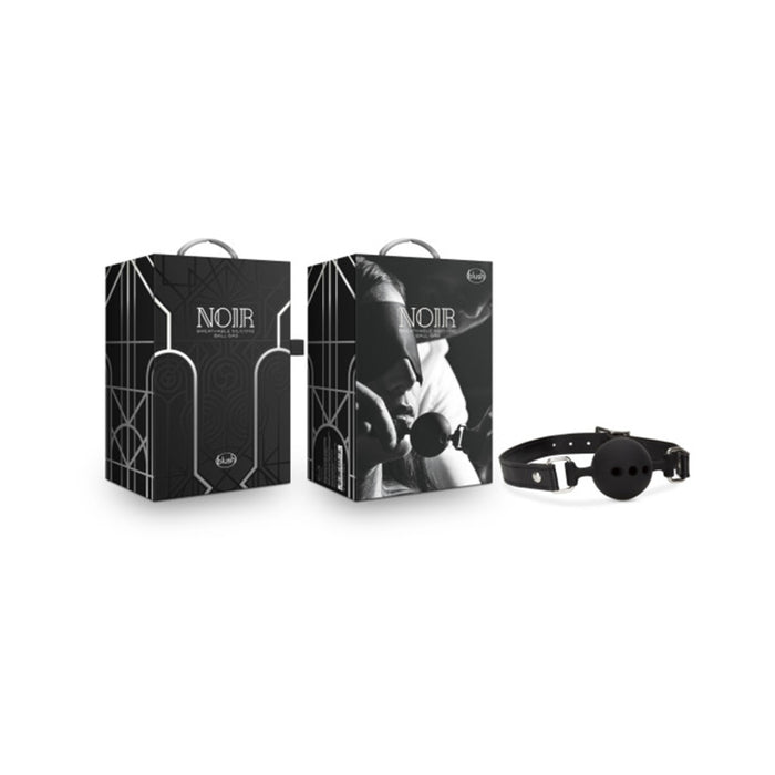 Noir Breathable Silicone Ball Gag Black | cutebutkinky.com