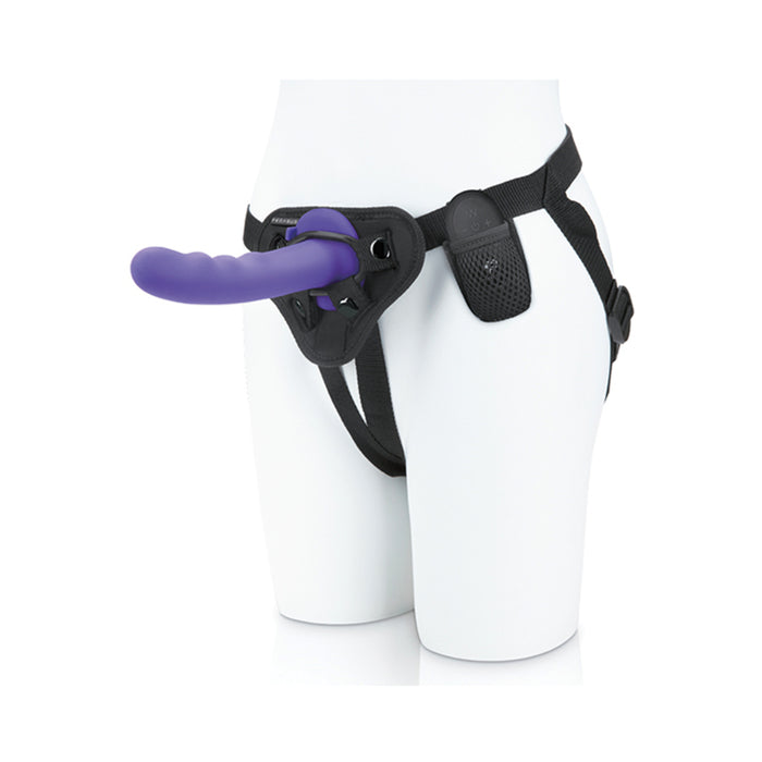 Pegasus 6" Wireless Remote Control Curved Wave Peg With Harness Purple | cutebutkinky.com