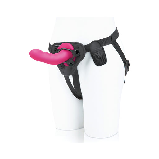 Pegasus 6" Wireless Remote Control Curved Ripple Peg With Harness Pink | cutebutkinky.com
