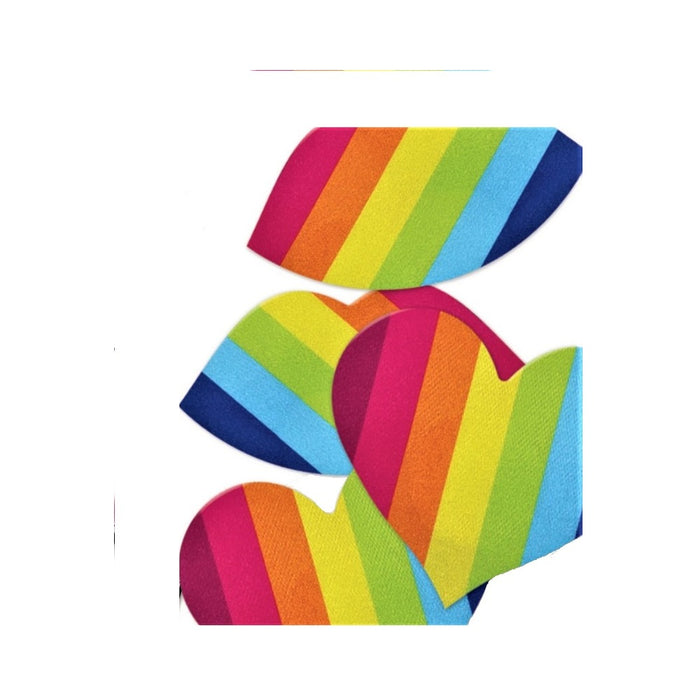 Nipplicious - Rainbow Nipple Pasties - 2-pack - Hearts & Lips Shape | cutebutkinky.com