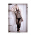 Sheer Feeling Myself Dot Mesh Halter Footless Bodystocking Os Black | cutebutkinky.com