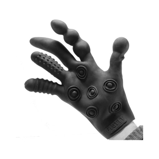 Fist It Silicone Stimulation Glove - Black | cutebutkinky.com