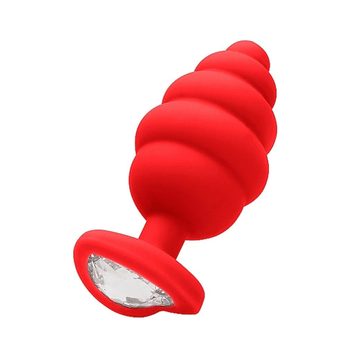 Ouchextra Large Ribbed Diamond Heart Plug | cutebutkinky.com