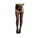 Shots Le Desir Suspender Striped Pantyhose Os Black | cutebutkinky.com