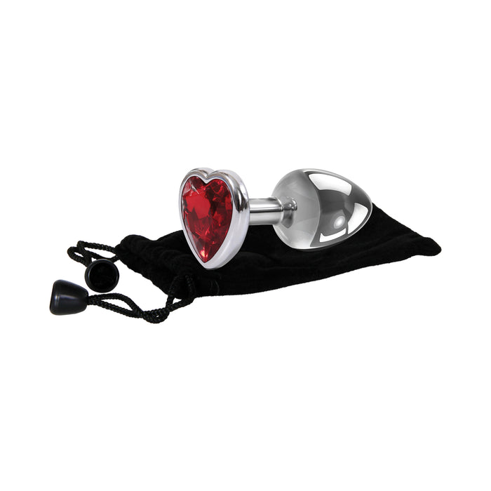A&e Small Red Heart Gem Anal Plug | cutebutkinky.com