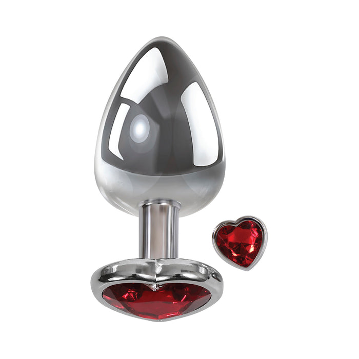 Large Red Heart Gem Anal Plug | cutebutkinky.com
