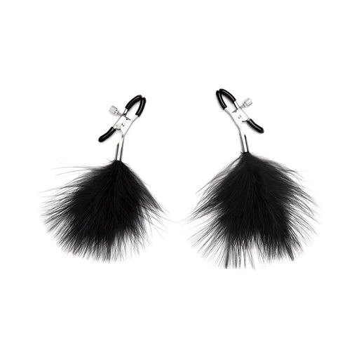 Lux Fetish Feather Nipple Clips | cutebutkinky.com