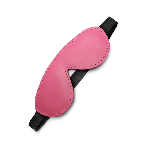 Kinklab Pink Bound Leather Blindfold | cutebutkinky.com