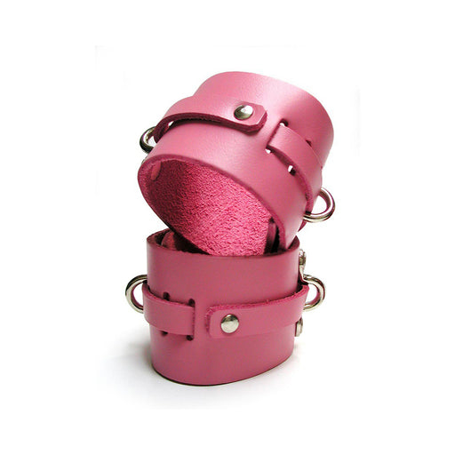 Kinklab Pink Bound Leather Ankle Cuffs | cutebutkinky.com