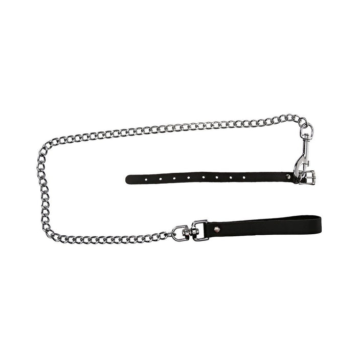 Kinklab Buckling Cock Ring And Chain Leash Set | cutebutkinky.com