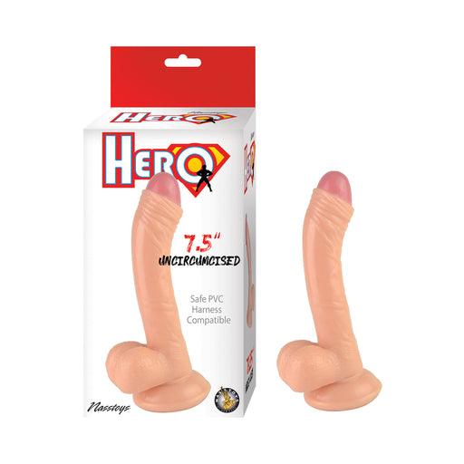 Hero 7.5-in Uncircumcised Dong | cutebutkinky.com