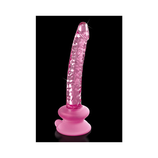 Icicles No. 86 - Glass Suction Cup Dildo - Pink | cutebutkinky.com