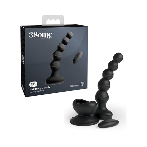 3some Wall Banger Beads Rechargeable Black | cutebutkinky.com