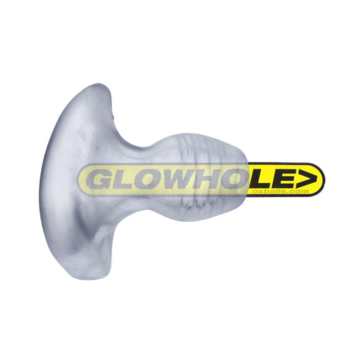 Oxballs Glowhole-2 Buttplug With Led Insert Large Clear Frost | cutebutkinky.com