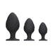 Ouch Swirled Butt Plug Set Black | cutebutkinky.com