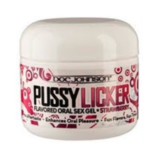 Pussy Licker: Strawberry 2oz. Jar | cutebutkinky.com