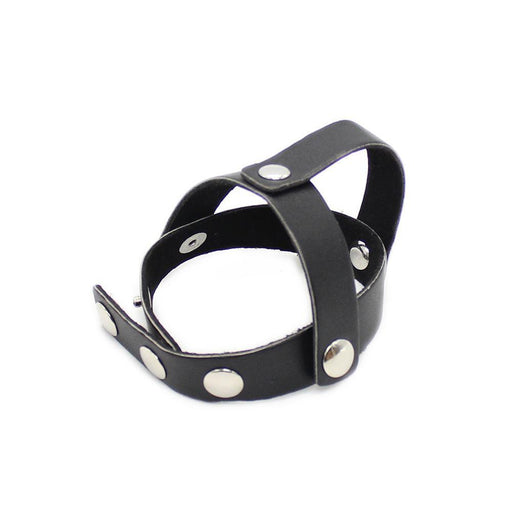 T Style Ball Divider Leather Snap Closure Black | cutebutkinky.com