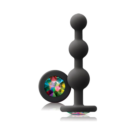 Glams Ripple Rainbow Gem Black | cutebutkinky.com