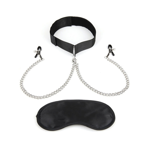 Lux Fetish Collar And Nipple Clips | cutebutkinky.com