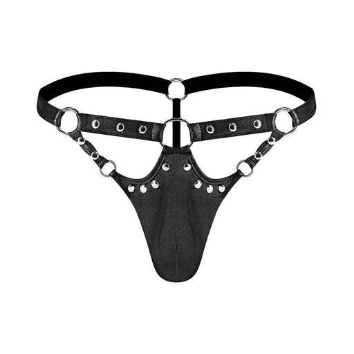 Men's Jouster Thong S/M Black Fetish Gear | cutebutkinky.com