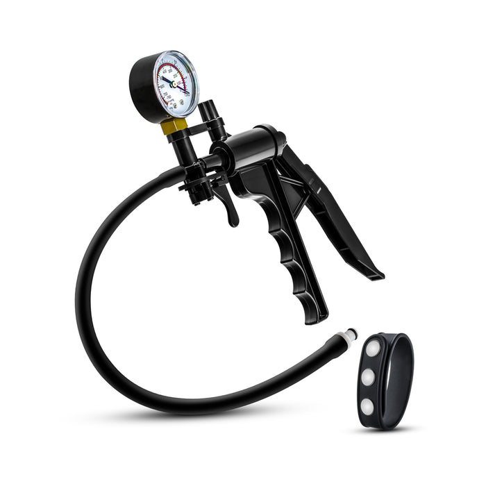 Performance - Gauge Pump Pistol With Silicone Tubing & Silicone Cock Strap - Black | cutebutkinky.com